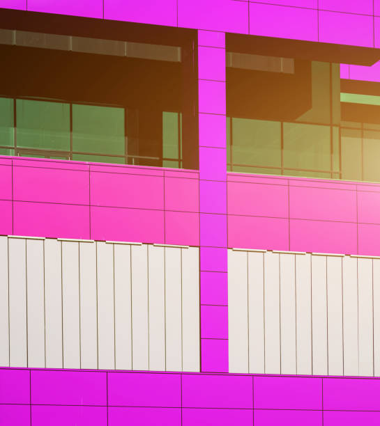 istock facade with colorful red panels 1415145363