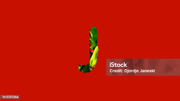J Shaped Pattern Tropical Pattern Letter J Stock Photo - Download Image Now - Letter J ...