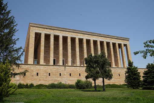 Anitkabir mausoleum of Mustafa Kemal Ataturk in Ankara City, Turkiye