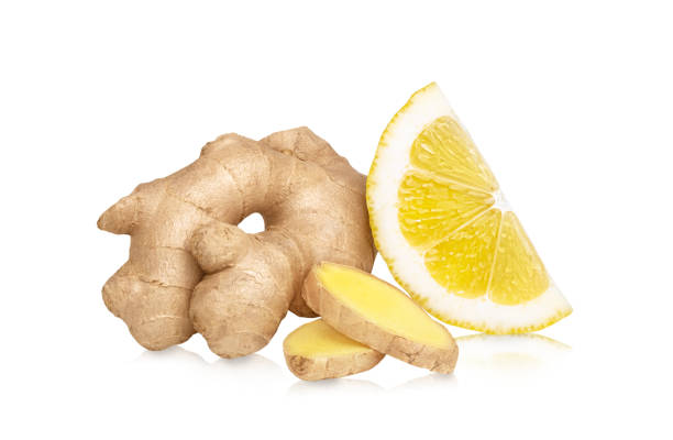 istock Ginger and lemon isolated on white background. 1415159407