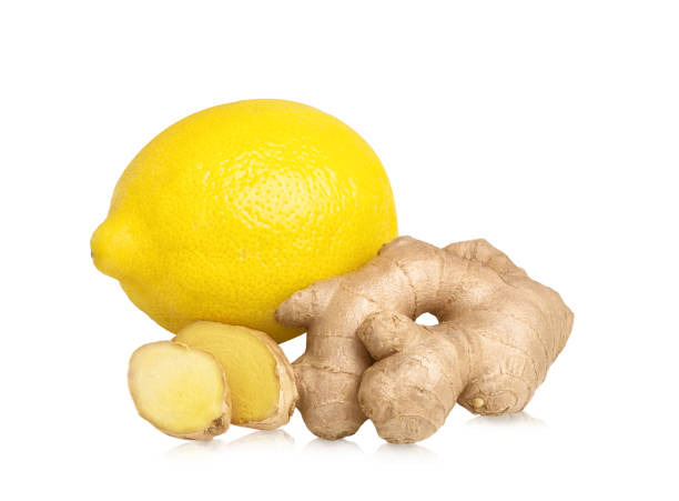 istock Ginger and lemon isolated on white background. 1415159425