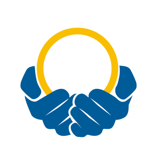 stockillustraties, clipart, cartoons en iconen met two hands open up, i want to lift it up. vector illustration - reiken