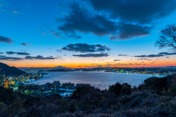 istock Kanmon Straits at beautiful twilight time 1415169936
