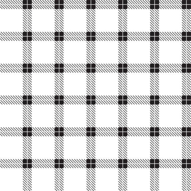 istock Black and White BW Pastel Rainbow Cute Line Stripe Striped Checkered Scott Plaid Tartan Gingham Cartoon Vector Seamless Pattern Print Background 1415177776
