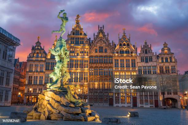 Grote Markt Of Antwerp Belgium Stock Photo - Download Image Now - Brussels-Capital Region, Belgium, Antwerp City - Belgium