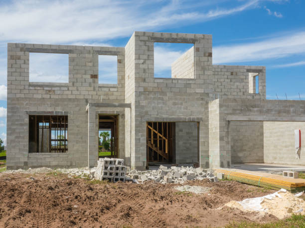 istock Construction site of upscale house in southwest Florida 1415185552