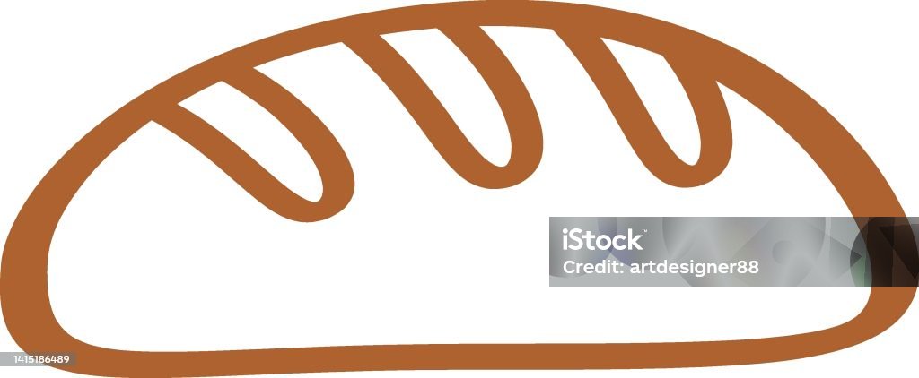 Bread Simple Vector Bread Vector Bakery Design Stock Illustration - Download Image Now ...