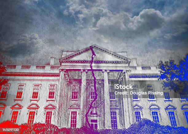 White House President Politics Stock Photo - Download Image Now - White House - Washington DC, Separation, Dividing