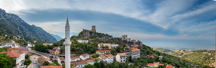 Panoramic view of Kruja in Albania