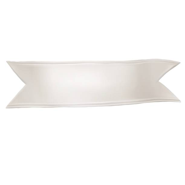 istock Watercolor white ribbon. Realistic ribbon banner illustration 1415196200