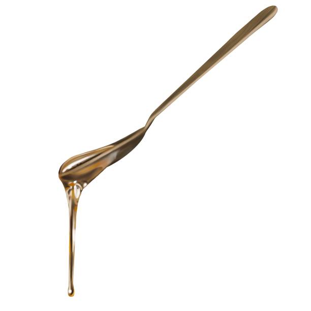 istock Watercolor honey spoon. a spoonful of honey. Realistic illustration 1415196215