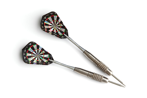 Two Darts isolated on white