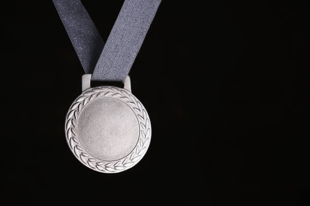 istock close up of silver medal 1415203498
