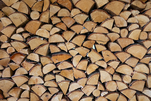 Firewood is split for the winter