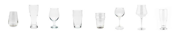 istock Set of empty beer glasses isolated on white background 1415213616