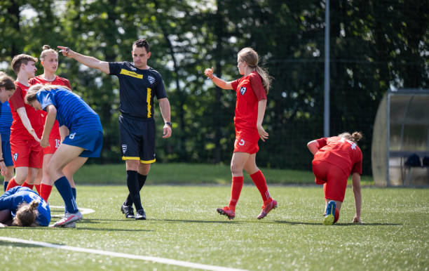 istock Foul On Women's Soccer Match 1415229812