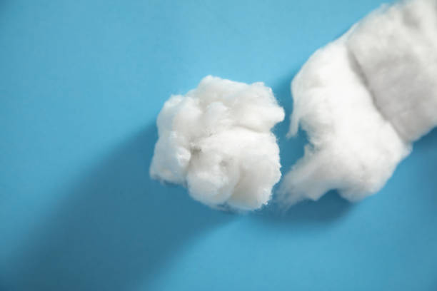 istock Cotton on the blue background. 1415233088