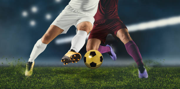 istock Two football player man in action 1415234000