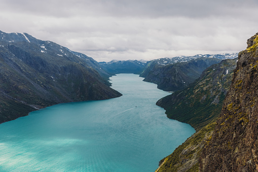 Ballstad Fishing town in Norway Lofoten beautiful panorama