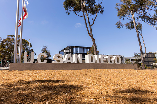 San Diego California, USA - May  17, 2022: University of California at San Diego campus and medical school. UCSD is the southern most university in the California UC system.