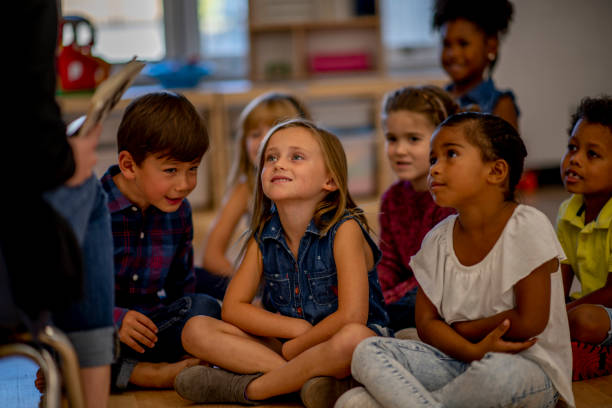 istock Kindergarten Students Listening to a Story 1415241594