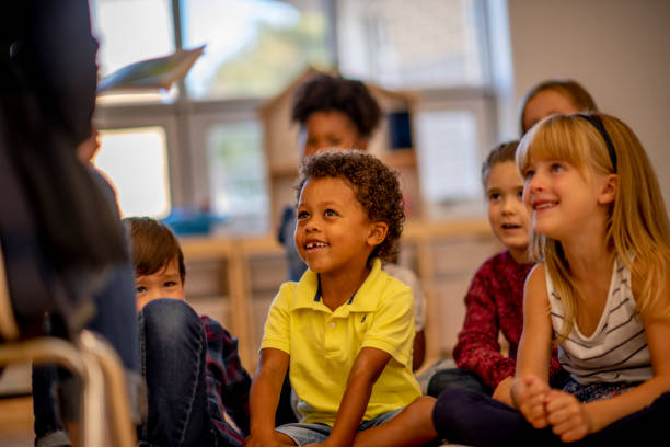 istock Kindergarten Students Listening to a Story 1415241607