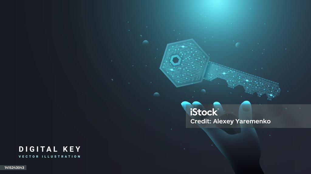 Digital Key Concept Stock Illustration - Download Image Now - Website ...