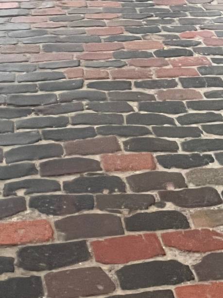 Historic Thurber Brick at Fort Worth Stockyards stock photo