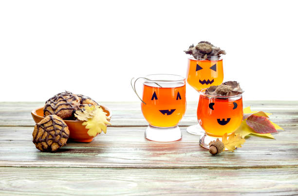 Decoration of a table for autumn holidays