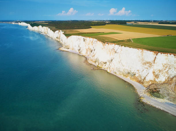 istock Picturesque panoramic landscape of white chalk cliffs near Ault 1415257394
