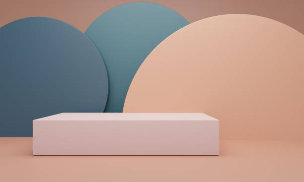 istock Color digital render podium for your product showcase 1415262559