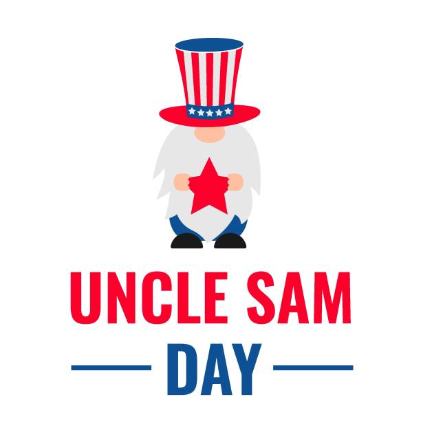 istock Uncle Sam Day. Cute gnome wearing patriotic hat. USA holiday on September 13th.  Vector template for banner, poster, greeting card, shirt, etc 1415266513