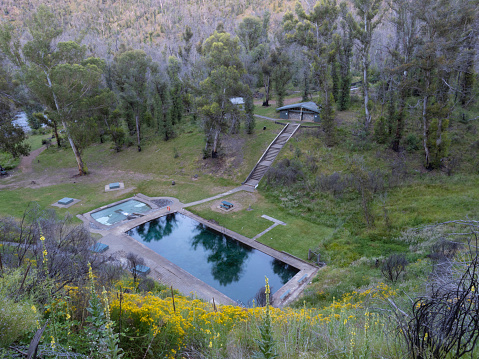 Thermal outdoor pool in the Snowy Mountains