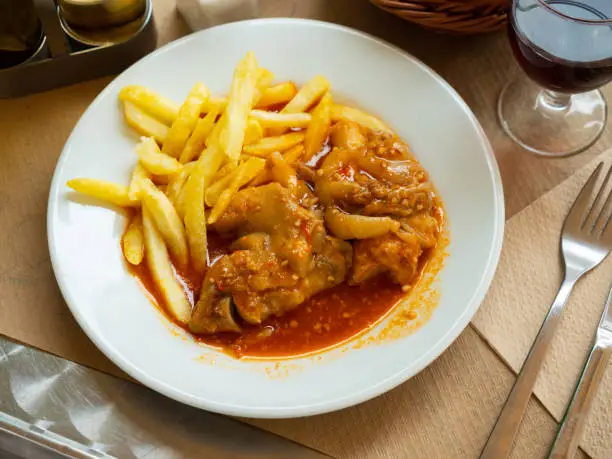 Photo of Stewed pig trotters with potato, homemade dinner