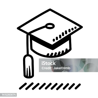 istock Graduation Cap Doodle 5 1415283074