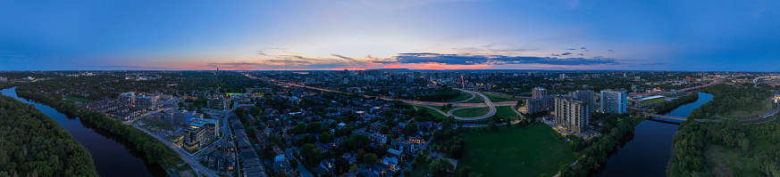Panoramic Sunset in downtown Ottawa