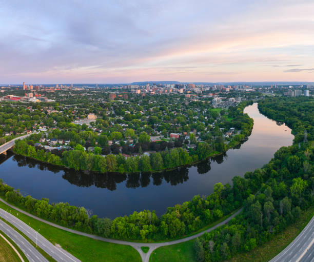 istock Panoramic Sunset Rideau River In downtown Ottawa 1415284893
