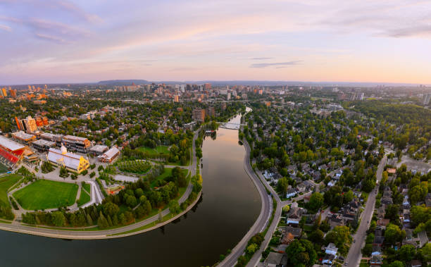 istock Panoramic Sunset Rideau River In downtown Ottawa 1415284915