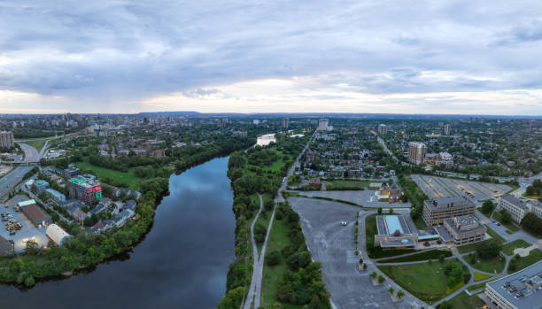 istock Panoramic Sunset Rideau River In downtown Ottawa 1415284926