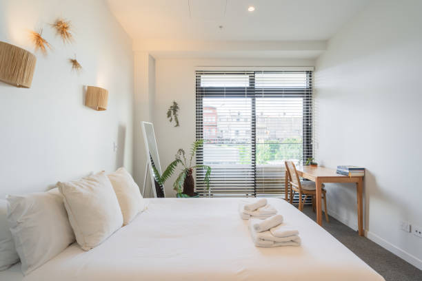 istock Apartment, spacious furnished bedroom. 1415288820