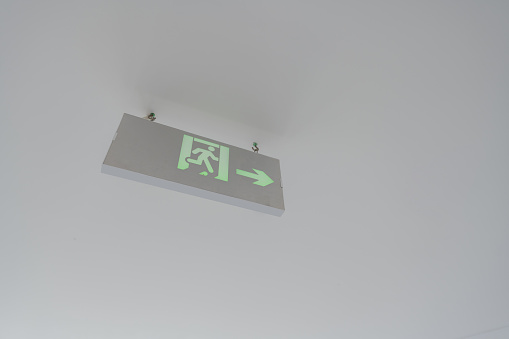 Fire emergency signs for hotel access