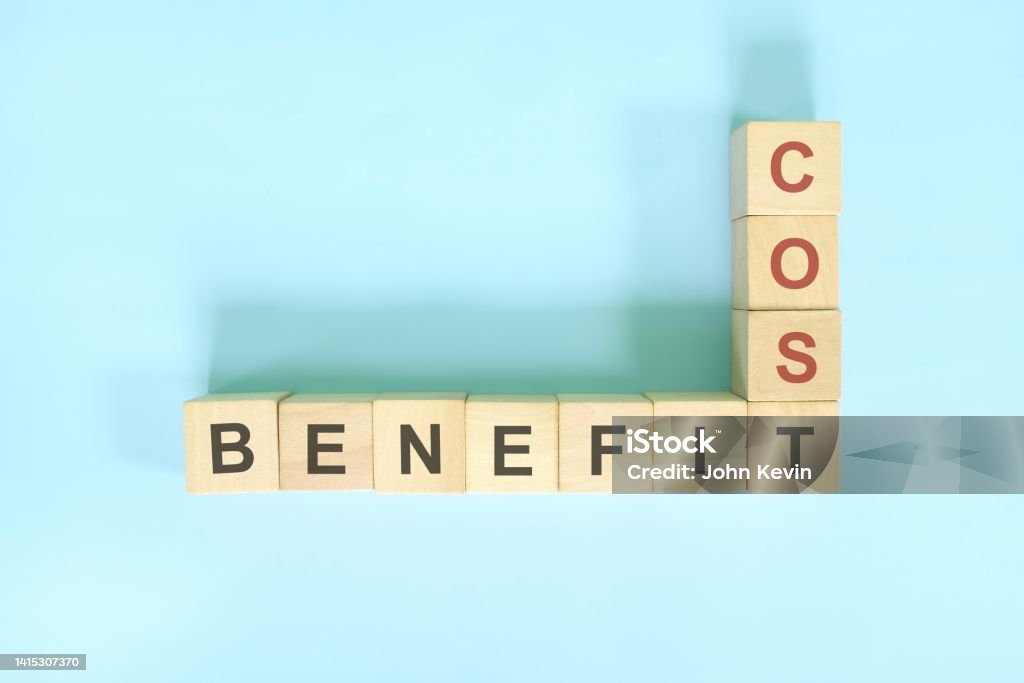 Cost And Benefit Analysis Business Concept Wooden Block Crossword Cost And Benefit Analysis Business Concept Wooden Block Crossword