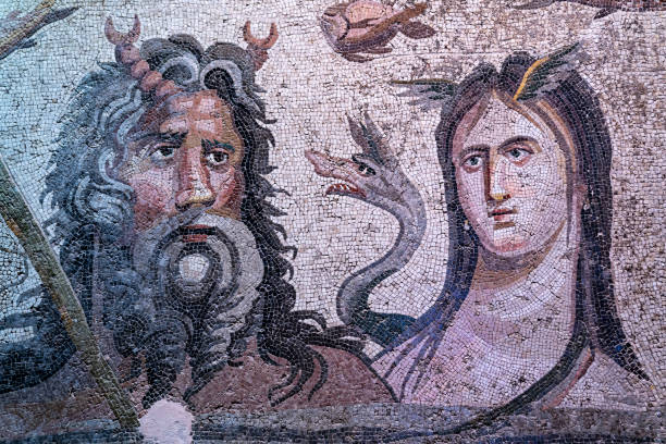 istock Oceanos and Tethys ancient mosaic. 1415318039