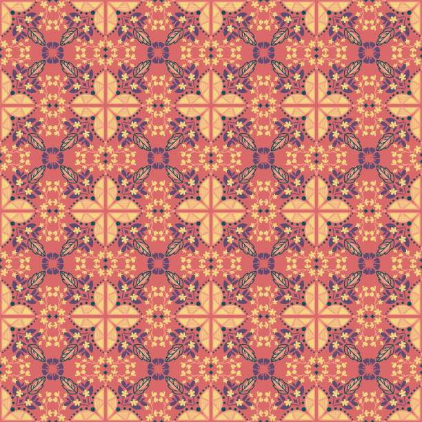 istock Floral Seamless Pattern Background Garden Nature Damask Aboriginal Ornament Art 1415319389