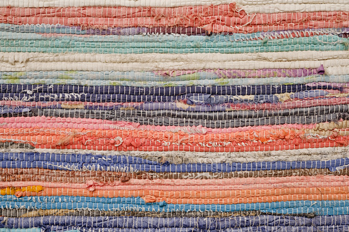 Close-up of a patchwork carpet (rug)