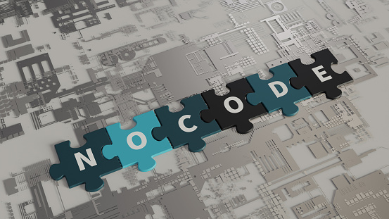 nocode coding programming concept