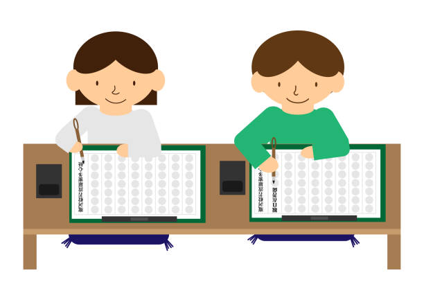 sutra copying sutra copying zabuton stock illustrations