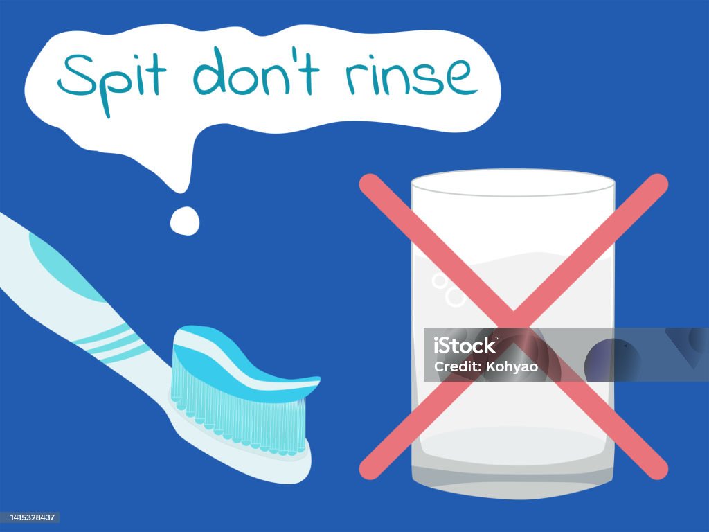 No Rinse Sign Spit Dont Rinse Stock Illustration - Download Image Now - Blue ...