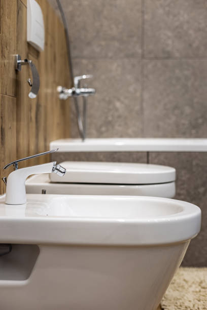 istock bidet, toilet and bath 1415332644