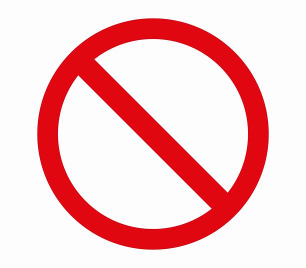 istock Prohibition Sign Template, No Sign Icon isolated on white background, vector illustration. 1415341094